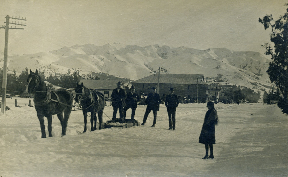 Snow storm Oxford, 1918