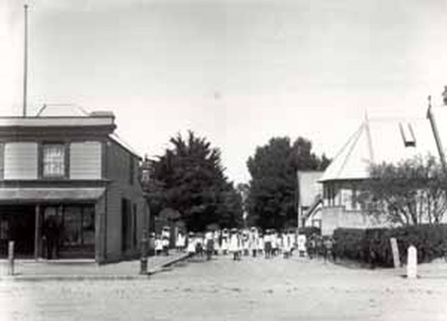 Sansom's Shop and St John the Baptist Church - Rangiora