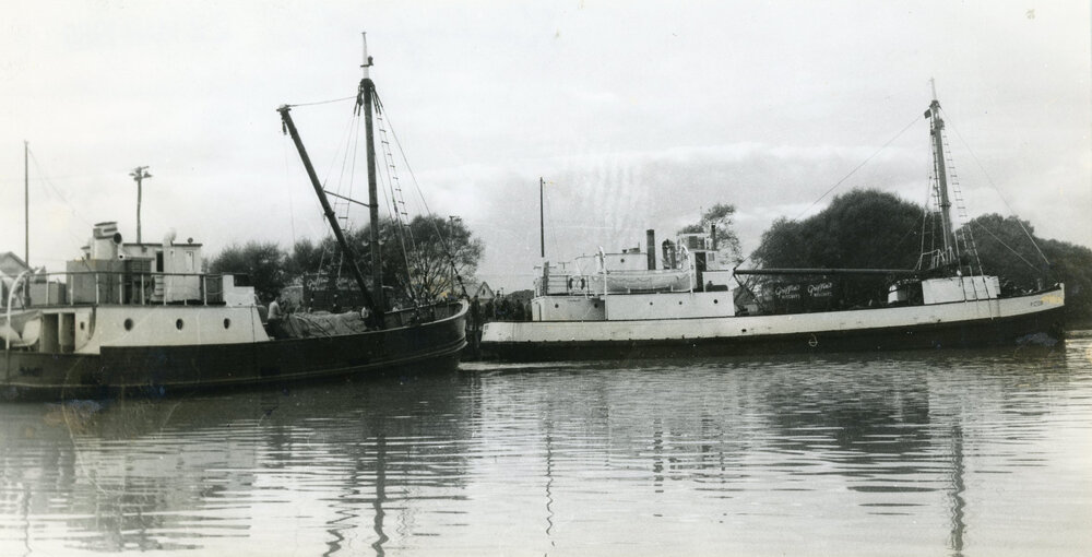 The coastal vessel "Picton" at the Port of Kaiapoi