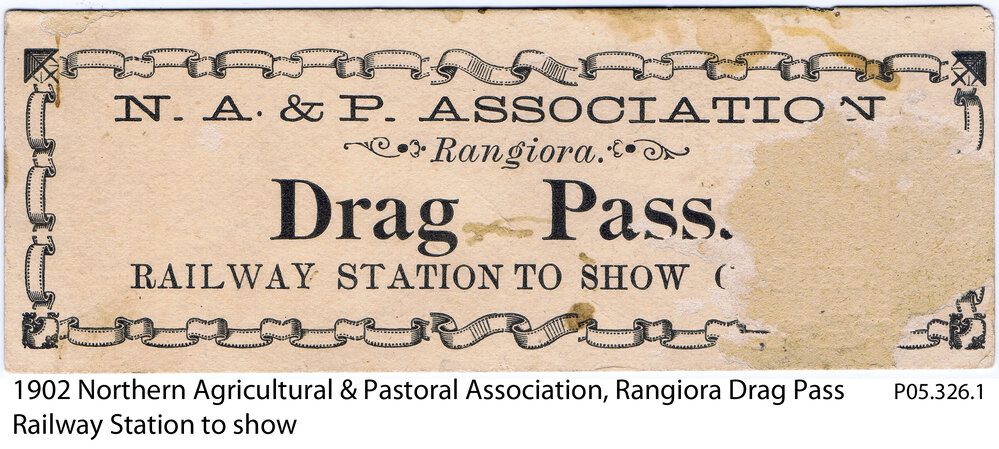  Northern Agricultural &amp; Pastoral Association 1902 show drag pass 
