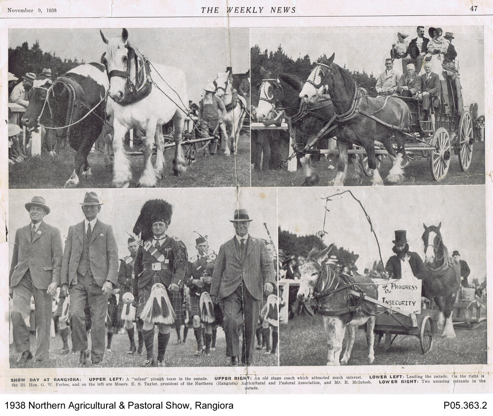 1938 Northern Agricultural &amp; Pastoral Show, Rangiora