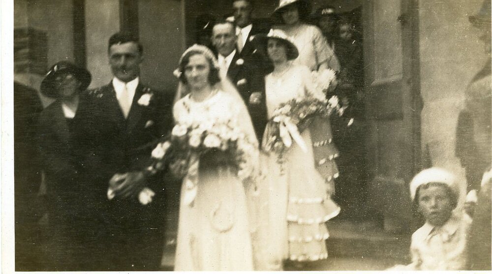 Matthew and Gwen Harper's wedding, 1935