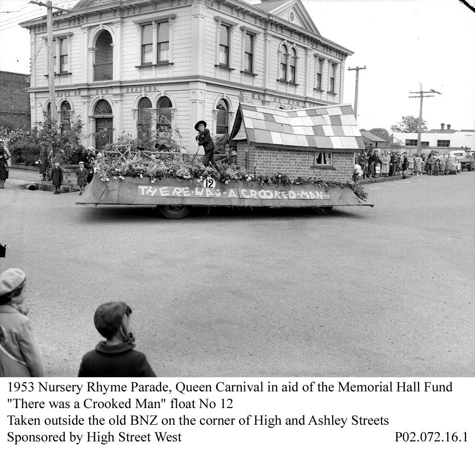 "There was a crooked man", Nursery Rhyme Parade, Rangiora, 1953