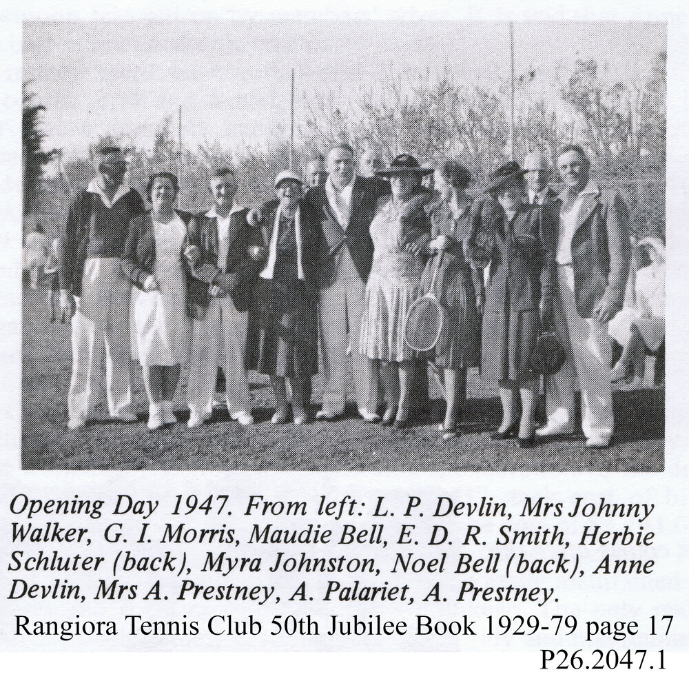 Opening Day 1947, Rangiora Tennis Club