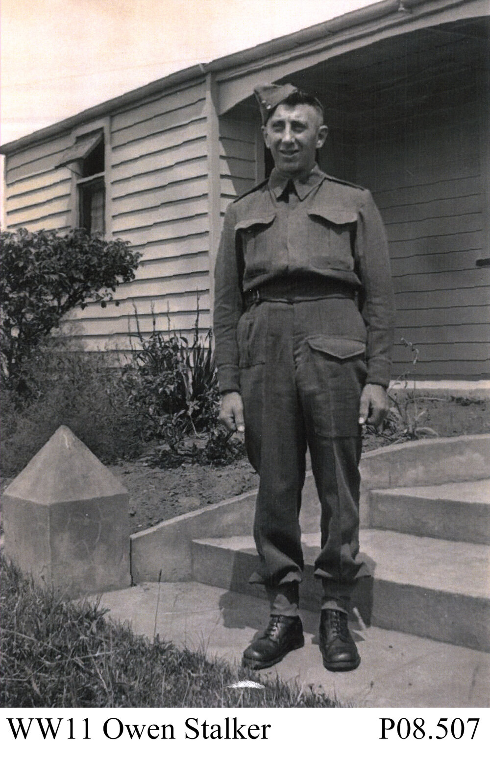 Owen Stalker in uniform, c. 1940