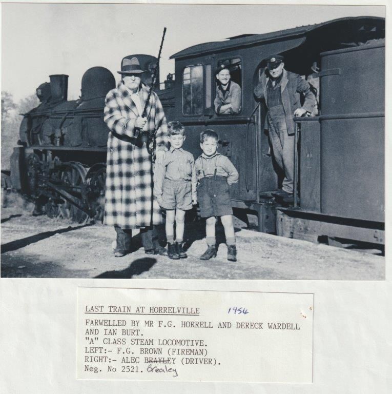 Last train at Horrelville, 1954
