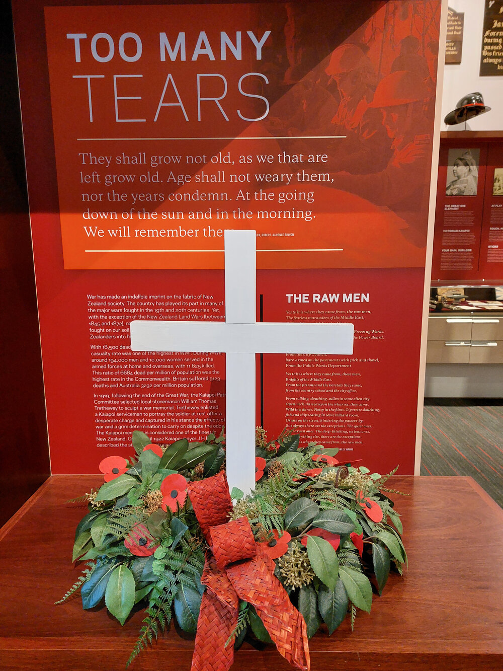 "Too many tears" exhibit, Kaiapoi Museum