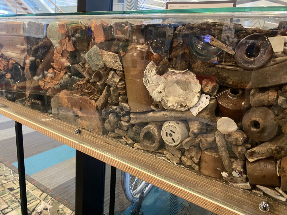 "Excavation display" exhibit, Kaiapoi Museum