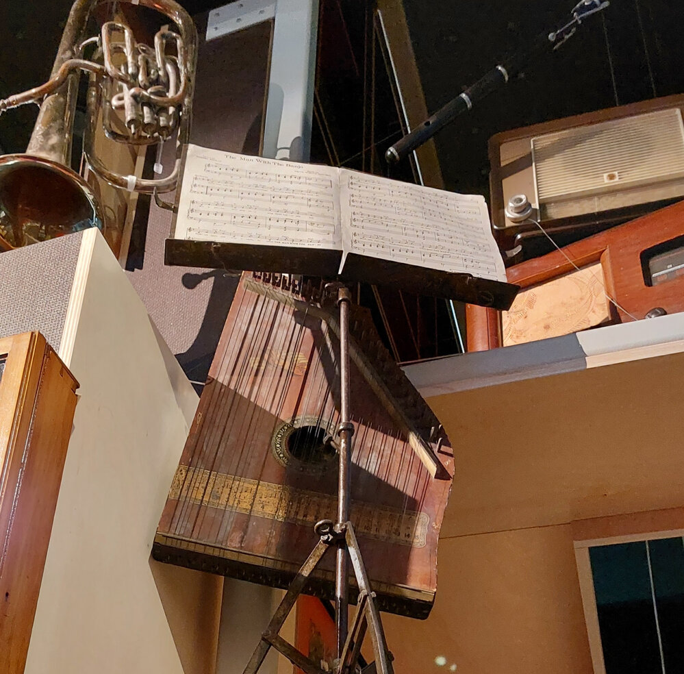 Musical instruments exhibit, Kaiapoi Museum