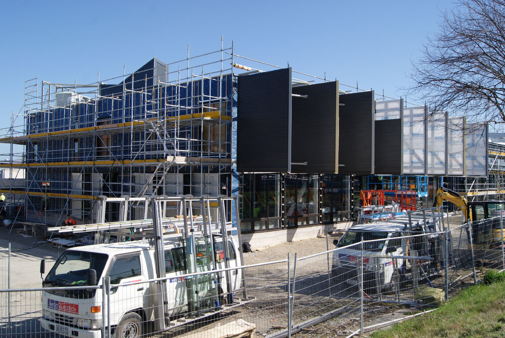 Extension panels nearing completion, Kaiapoi Library
