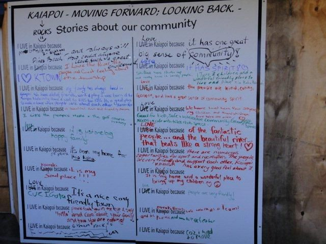 "I love Kaiapoi" panel, Kaiapoi