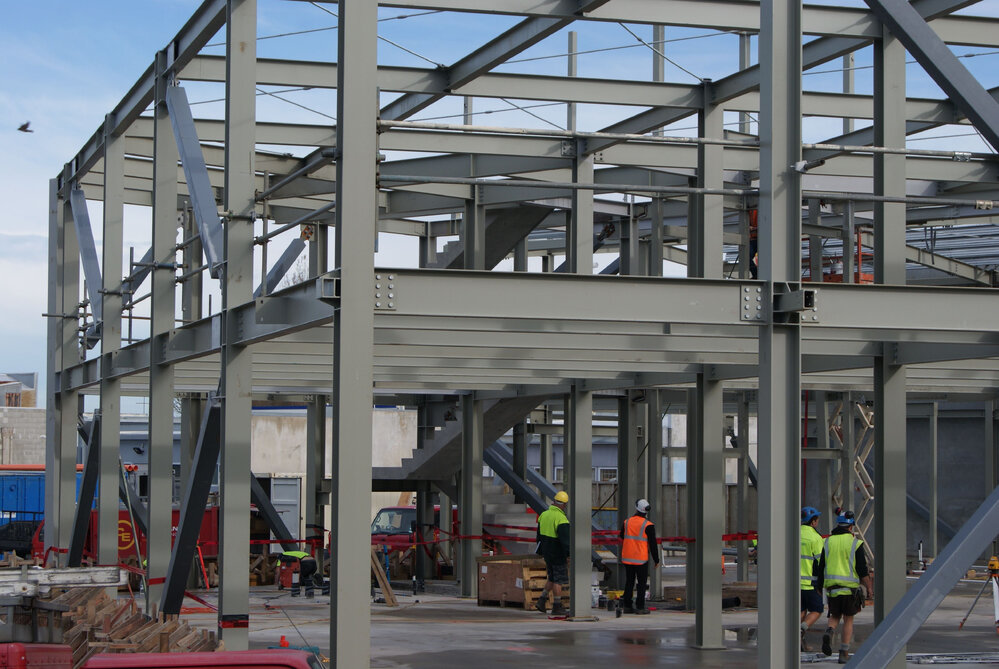 Internal stairs in place, Kaiapoi Library