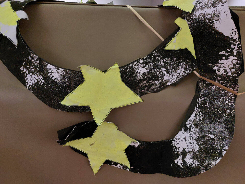 Matariki stars made by Peppertree Preschool, Kippenberger Avenue, Rangiora