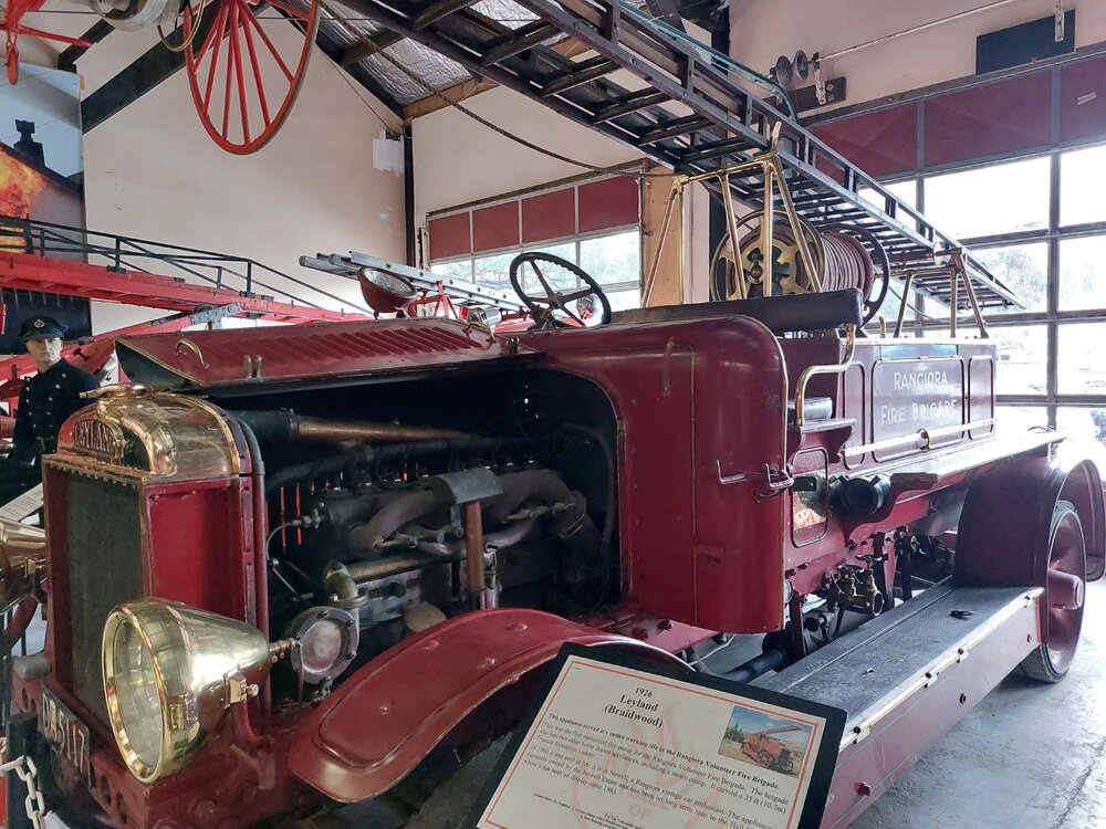 Rangiora Volunteer Fire Brigade 1926 Leyland fire engine at Ferrymead Heritage Park