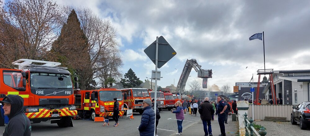 A line up of fire engines at the Rangiora Fire Brigade's open day