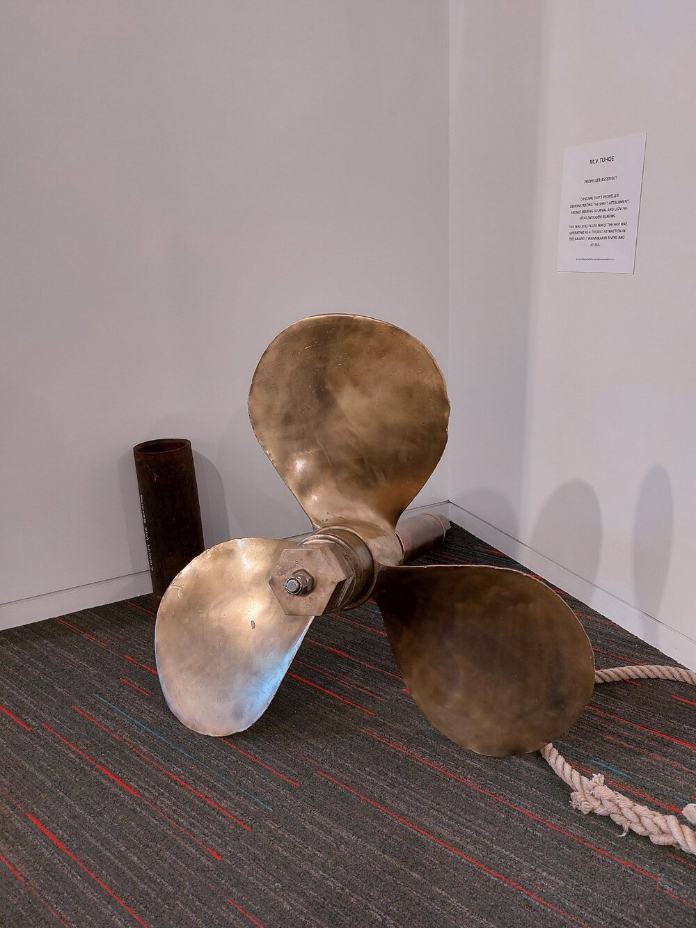 M.V. TUHOE propeller assembly