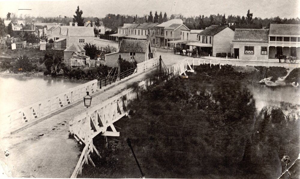 Main traffic bridge, Kaiapoi c.1880