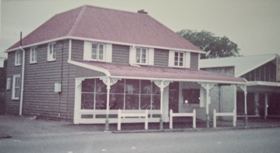 Hunnibell's building, High Street, Rangiora taken in the 1980s