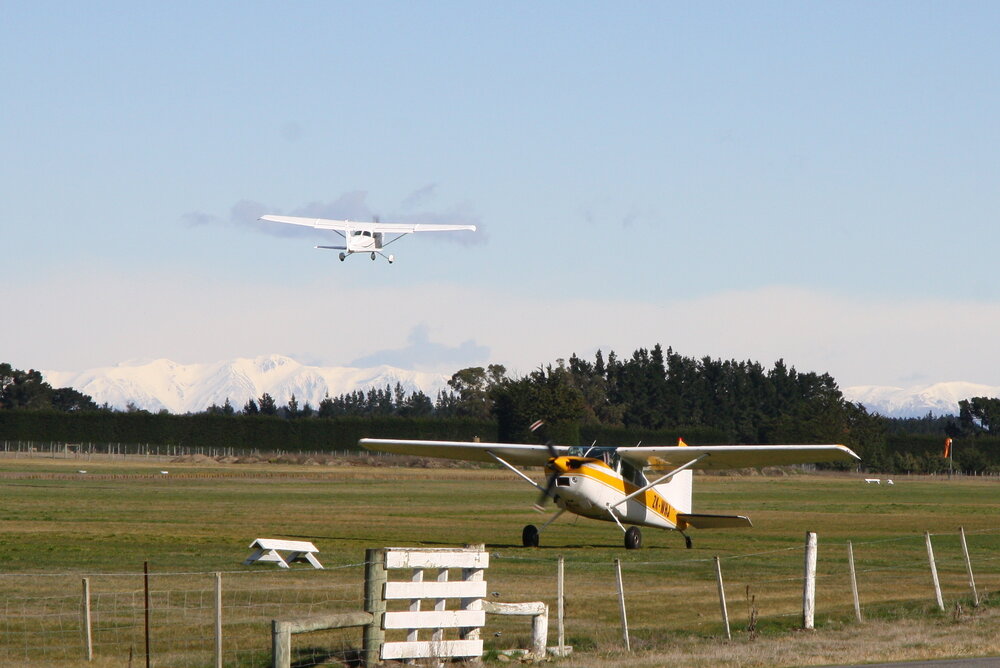 Rangiora Airfield, looking towards the mountains, 2015