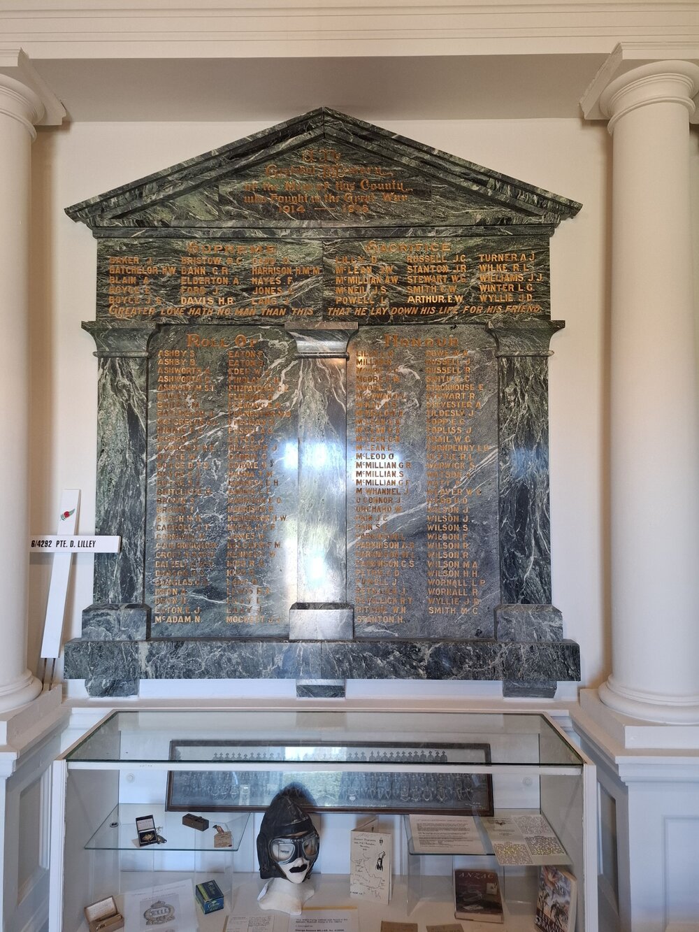 World War I honours board, Kowai Archives