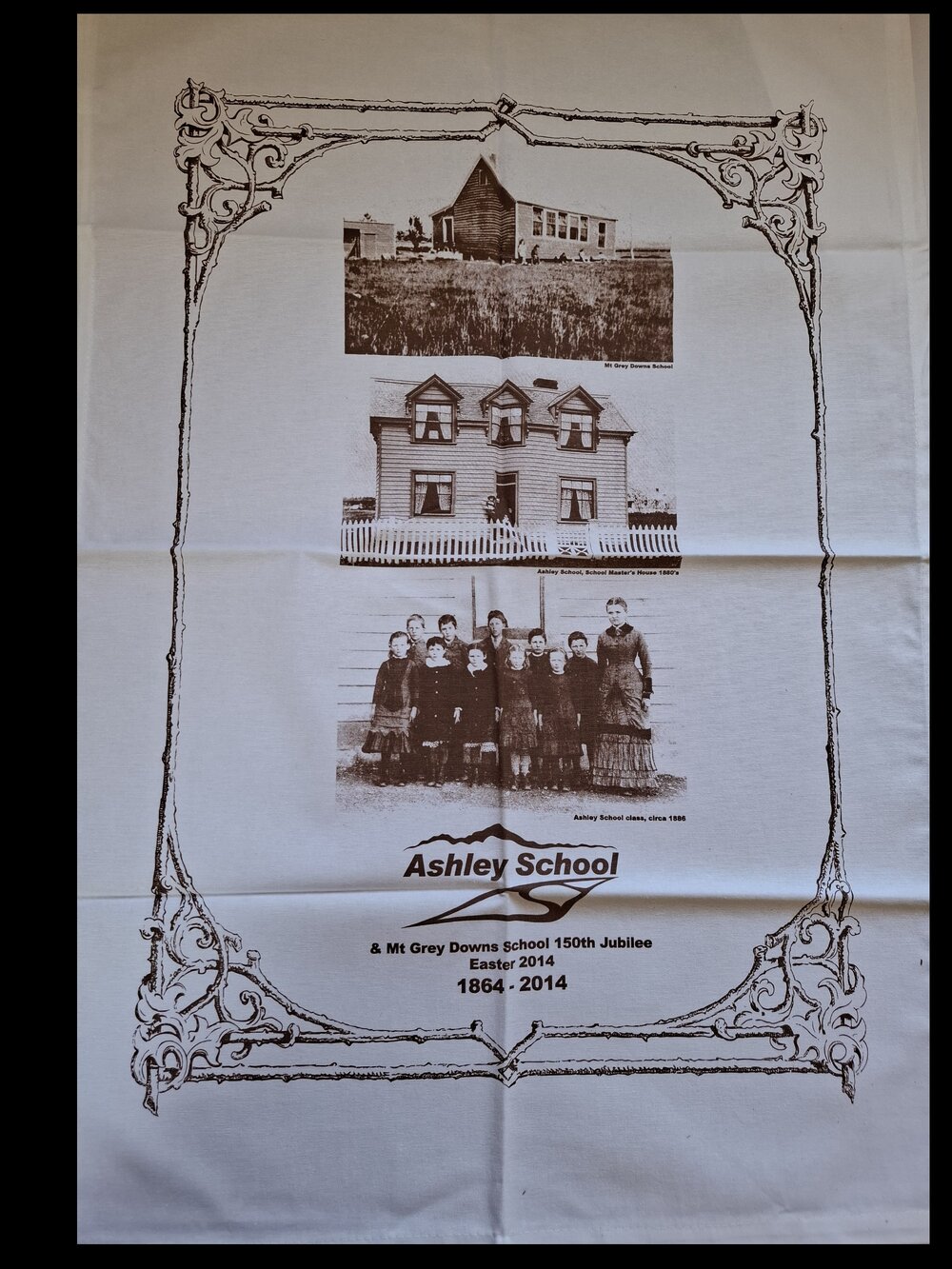 Ashley School 150th Jubilee tea towel