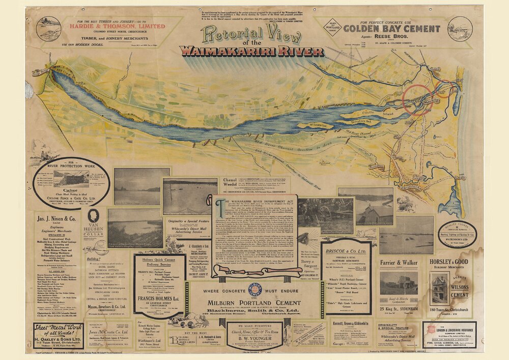 Pictorial view of the Waimakariri River