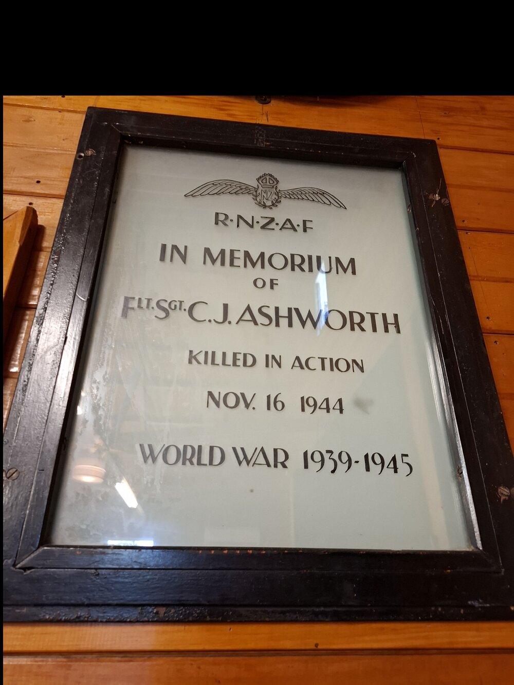 RNZAF memorial, Balcairn Hall