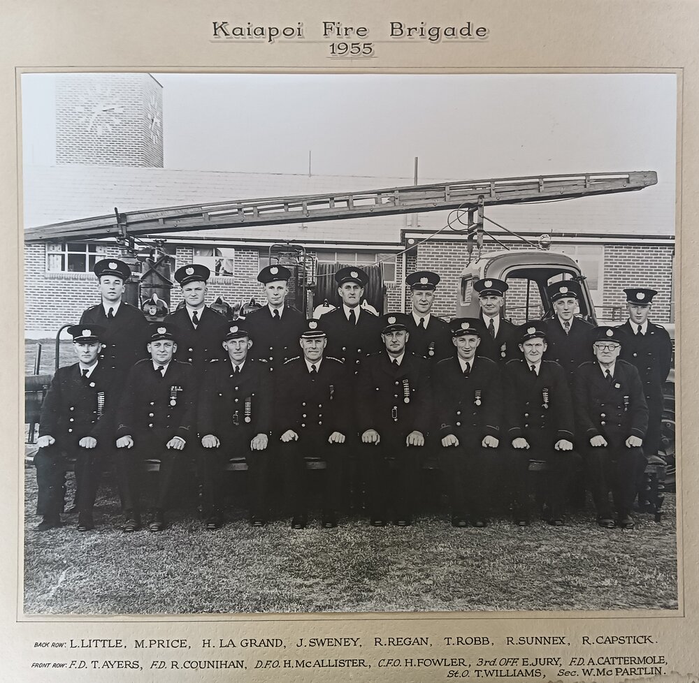 Kaiapoi Volunteer Fire Brigade, 1955