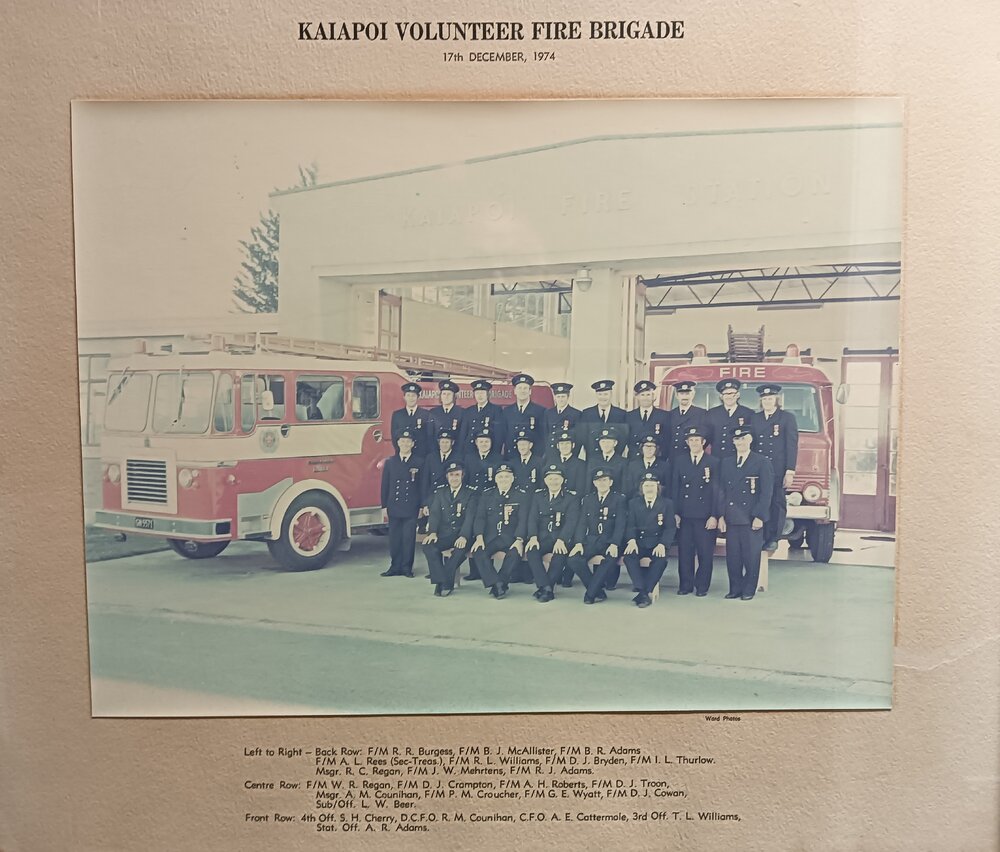 Kaiapoi Volunteer Fire Brigade, 1974