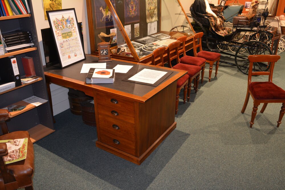 Desk belonging to Major General Sir Howard Kippenberger at the Rangiora Museum
