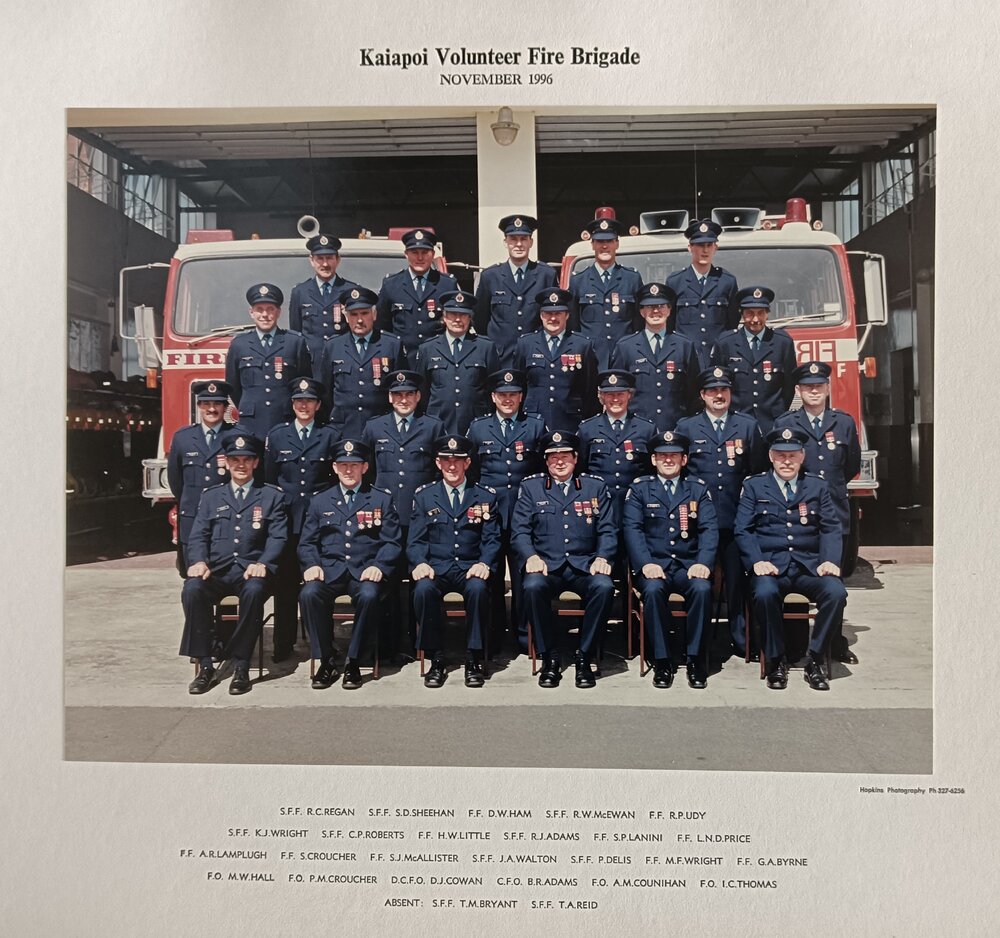 Kaiapoi Volunteer Fire Brigade, 1996