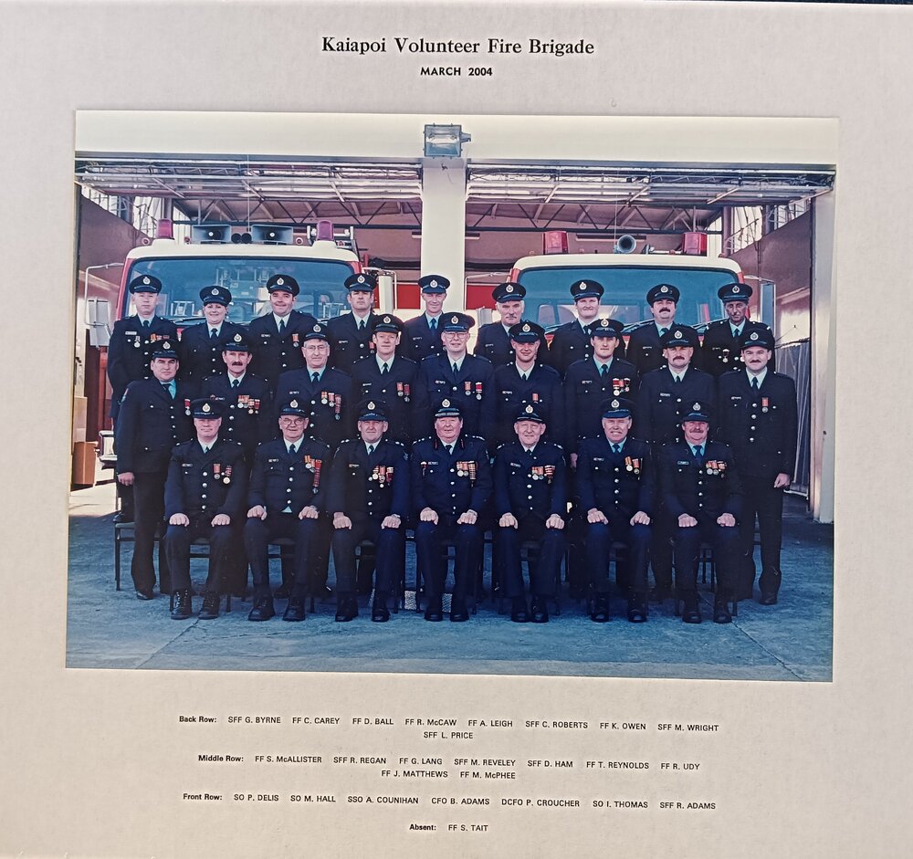 Kaiapoi Volunteer Fire Brigade, March 2004