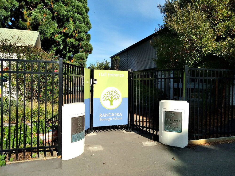 Rangiora Borough School memorial gates