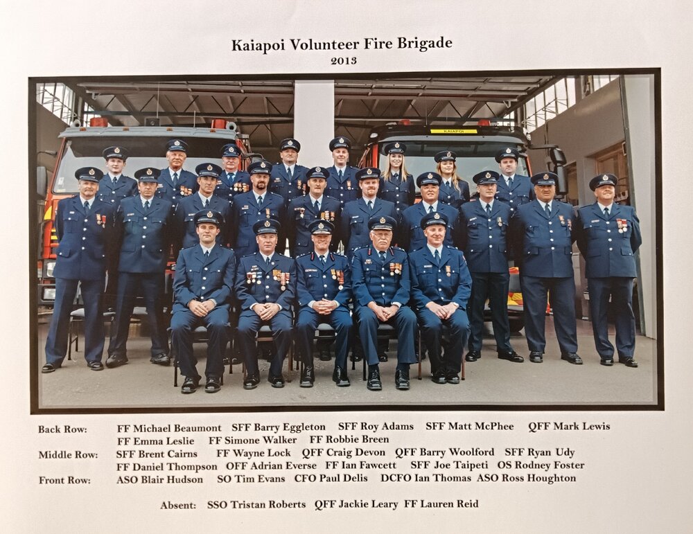 Kaiapoi Volunteer Fire Brigade, 2013