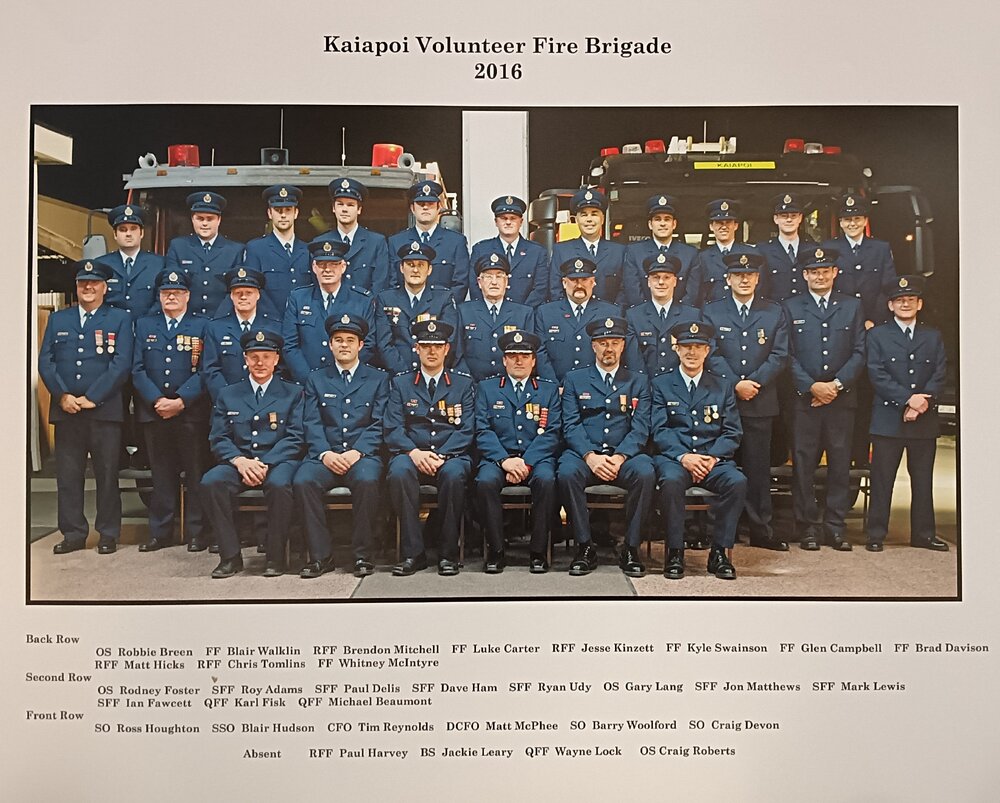 Kaiapoi Volunteer Fire Brigade, 2016