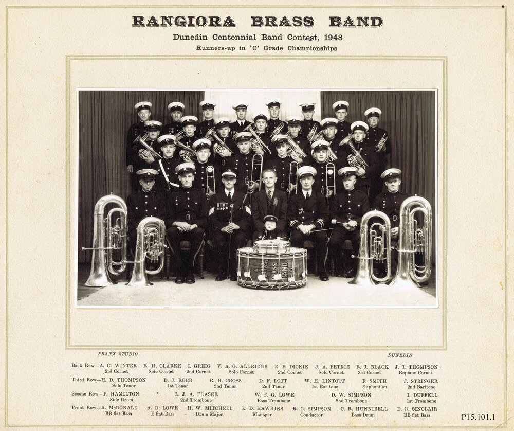 Rangiora Brass Band, c.1948