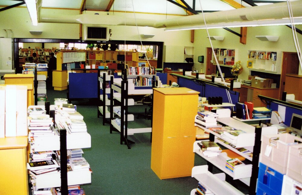 The Trevor Inch Memorial Library workroom, 3 January 1997