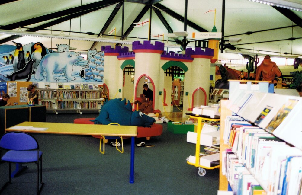 Original children's area of the Trevor Inch Memorial Library, 3 January 1997