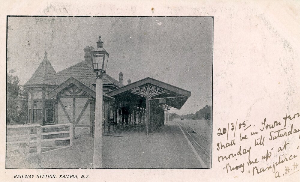 Railway Station, Kaiapoi, N.Z.