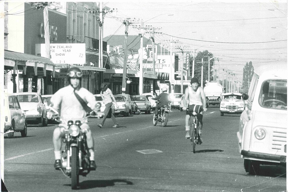 View of High Street, Rangiora looking east, c.1979