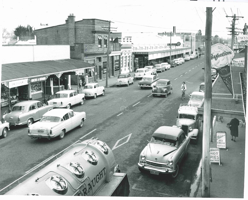 High Street, Rangiora, looking west, c.1963