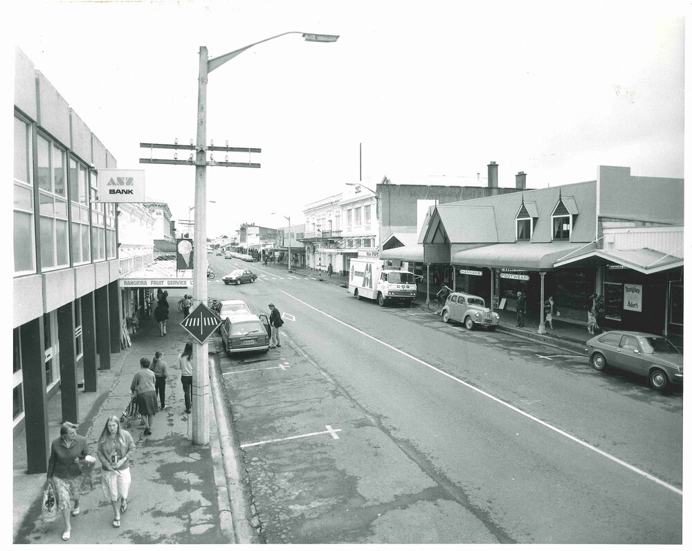 High Street, Rangiora, looking west, c.1981