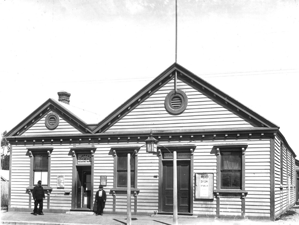 Mechanics Hall &amp; Literary Institute in Rangiora, c. 1900