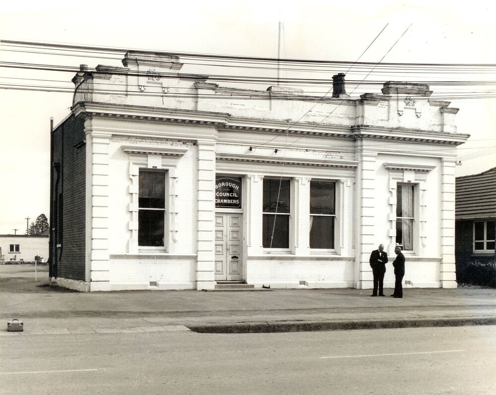 Rangiora Borough Council Chambers on Percival Street, c. 1965