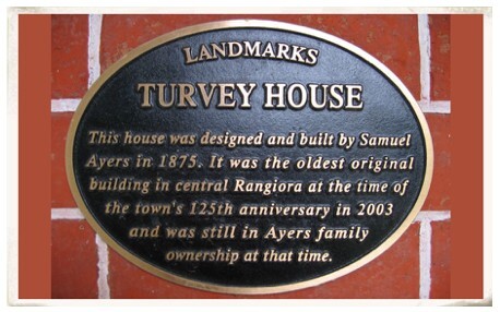 Turvey House plaque, Rangiora