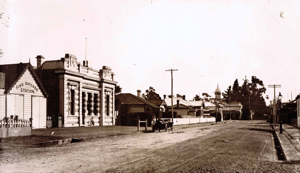 The second Rangiora Borough Council Chambers on Percival Street, c. 1919