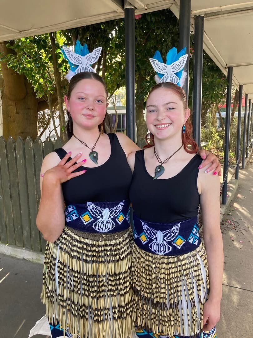 Chloe Green (left) year 10 student at Kaiapoi High School, with her sister Talula Green, 2025 