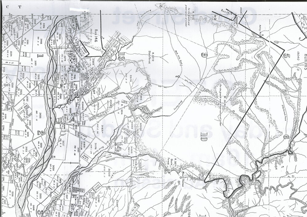 Map run of the Mount Thomas area
