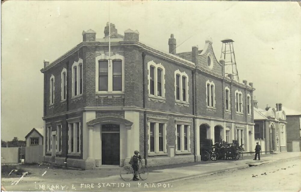 Kaiapoi Library and Fire Station, c.1919