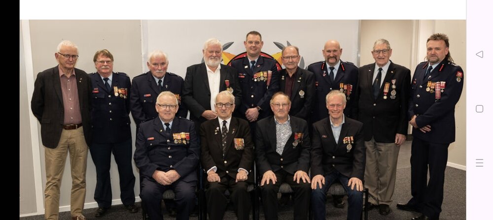 Kaiapoi Volunteer Fire Brigade life members, c.2024
